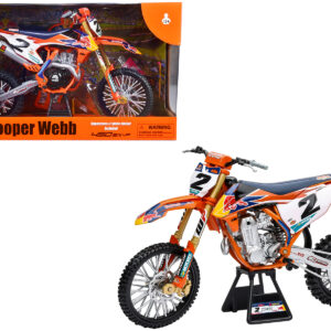 KTM 450 SX-F #2 Cooper Webb "Red Bull KTM Factory Racing" SuperCross 1/6 Diecast Model by New Ray