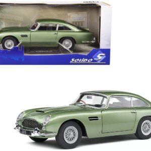 1964 Aston Martin DB5 RHD (Right Hand Drive) Porcelain Green Metallic 1/18 Diecast Model Car by Solido