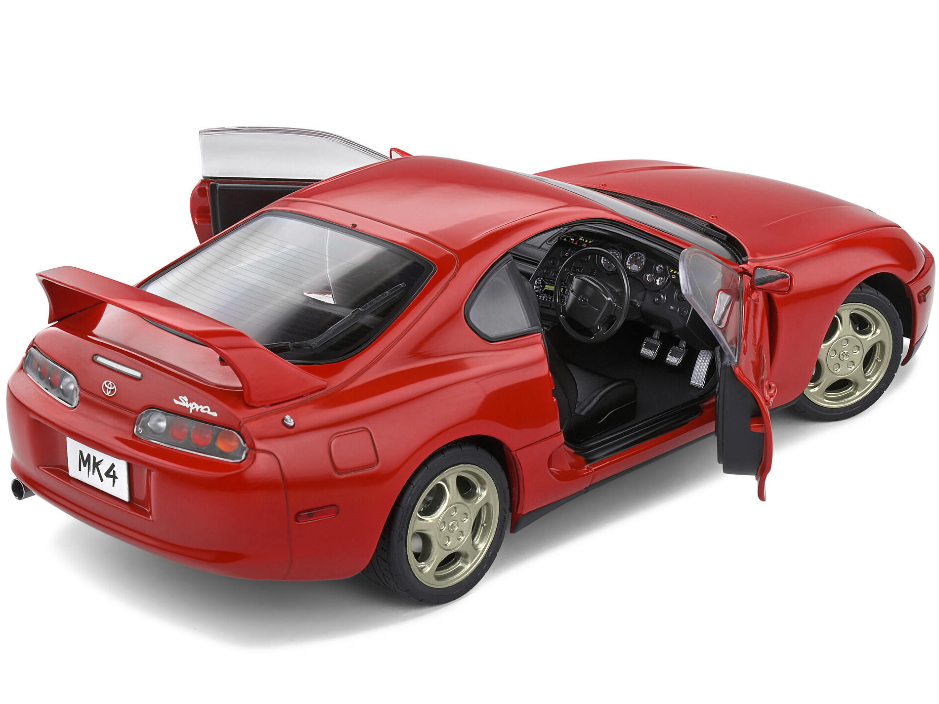 1993 Toyota Supra MK4 RHD (Right Hand Drive) Red 1/18 Diecast Model Car by Solido - Image 4