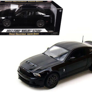 2013 Ford Shelby Mustang Cobra GT500 SVT Black with Black Stripes 1/18 Diecast Car Model by Shelby Collectibles