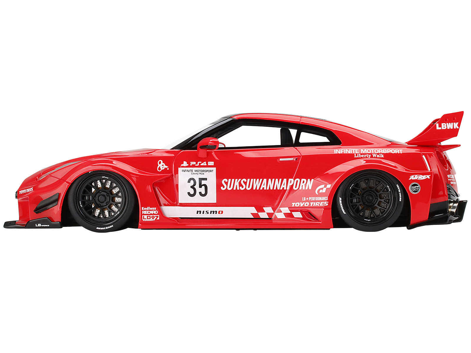 Nissan 35GT-RR Ver. 1 LB-Silhouette WORKS GT RHD (Right Hand Drive) #35 Infinite Motorsport 1/18 Model Car by Top Speed - Image 2