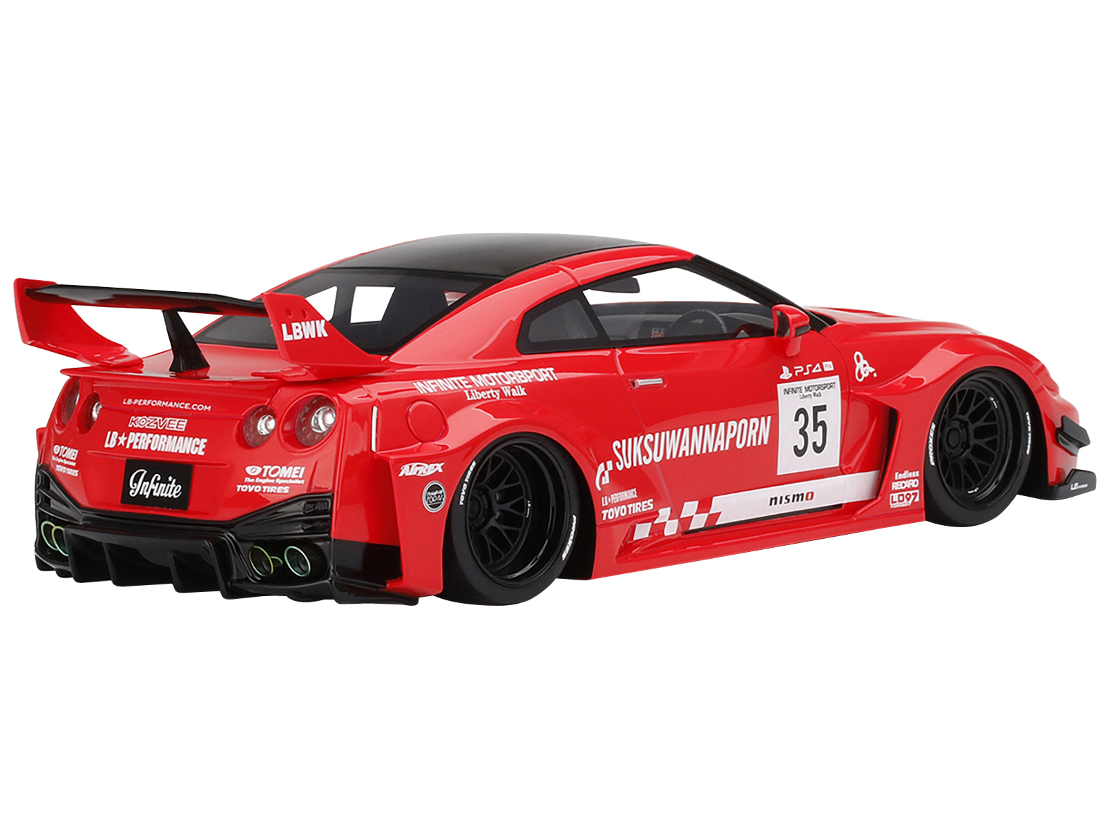 Nissan 35GT-RR Ver. 1 LB-Silhouette WORKS GT RHD (Right Hand Drive) #35 Infinite Motorsport 1/18 Model Car by Top Speed - Image 3