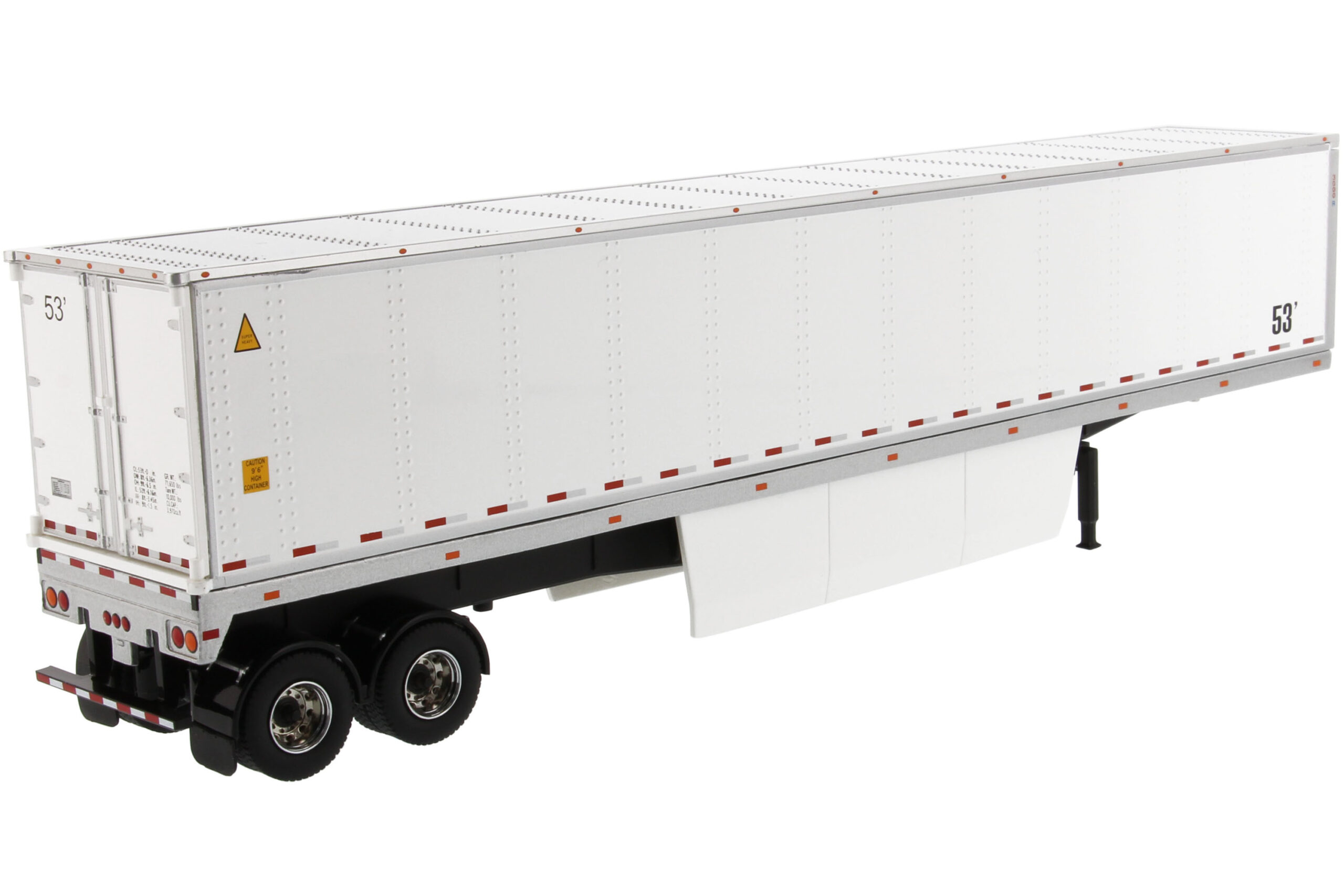53' Dry Cargo Van Trailer White "Transport Series" 1/50 Diecast Model by Diecast Masters - Image 3