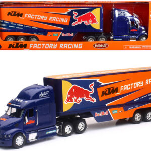 Peterbilt 387 Truck Dark Blue "Red Bull - KTM Factory Racing" 1/32 Diecast Model by New Ray