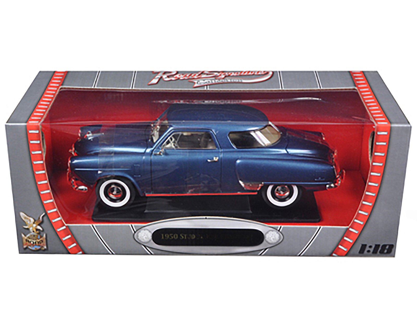 1950 Studebaker Champion Blue Metallic 1/18 Diecast Model Car by Road Signature - Image 3