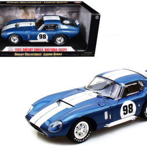 1965 Shelby Cobra Daytona Coupe #98 Blue 1/18 Diecast Model Car by Shelby Collectibles