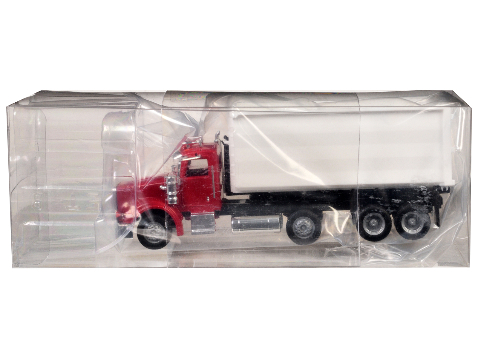 Peterbilt 367 Roll-Off Dump Truck Red with White Box 1/87 (HO) Plastic Model Car by Promotex - Image 3