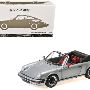 1983 Porsche 911 Carrera Cabriolet 3.2 Gray Metallic 1/18 Diecast Model Car by Minichamps