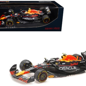 Red Bull Racing RB19 #11 Sergio Perez "Oracle" 2nd Place F1 Formula One "Italian GP" (2023) with Driver Limited Edition to 108 pieces Worldwide 1/18 Diecast Model Car by Minichamps