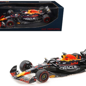 Red Bull Racing RB19 #1 Max Verstappen "Oracle" 2nd Place F1 Formula One Sprint Race "Qatar GP" (2023) with Driver Limited Edition to 480 pieces Worldwide 1/18 Diecast Model Car by Minichamps