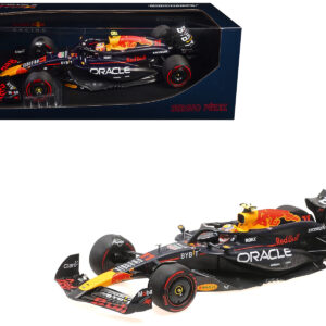 Red Bull Racing RB20 #11 Sergio Perez "Oracle" 2nd Place F1 Formula One "Bahrain GP" (2024) with Driver Limited Edition to 180 pieces Worldwide 1/18 Diecast Model Car by Minichamps