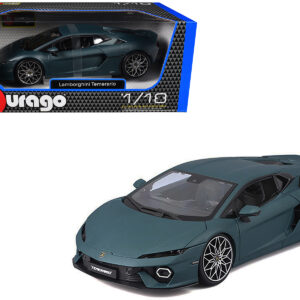 Lamborghini Temerario Matt Blue Metallic 1/18 Diecast Model Car by Bburago