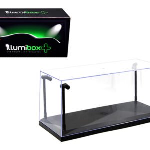 Collectible Display Show Case with LED Lights and Black Base for 1/24 1/18  Models by Illumibox