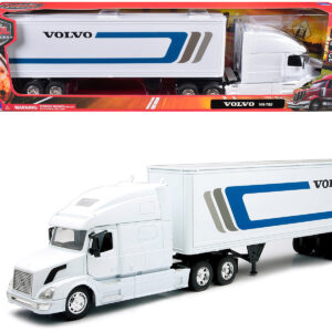Volvo VN-780 Truck with Dry Van Trailer White "Long Haul Truckers" Series 1/32 Diecast Model by New Ray