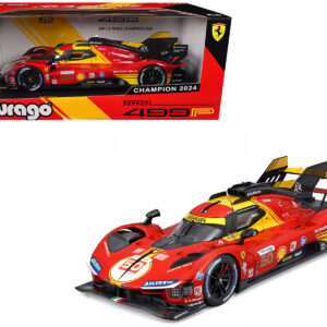 Ferrari 499P #50 Antonio Fuoco - Miguel Molina - Nicklas Nielsen "Ferrari AF Corse" Winner "24 Hours of Le Mans" (2024) "Racing" Series 1/18 Diecast Model Car by Bburago
