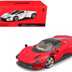 Ferrari Daytona SP3 Red with Black Top "Signature Series" 1/18 Diecast Model Car by Bburago