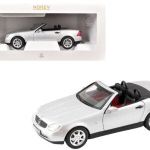 1996 Mercedes-Benz SLK Convertible Brilliant Silver Metallic 1/18 Diecast Model Car by Norev