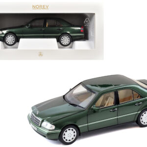 1993 Mercedes-Benz C-Class Malachite Green Metallic 1/18 Diecast Model Car by Norev