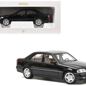 1993 Mercedes-Benz C36 AMG Black Metallic 1/18 Diecast Model Car by Norev
