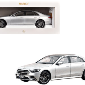 2021 Mercedes-Benz S-Class AMG Line Silver Metallic with Sunroof 1/18 Diecast Model Car by Norev