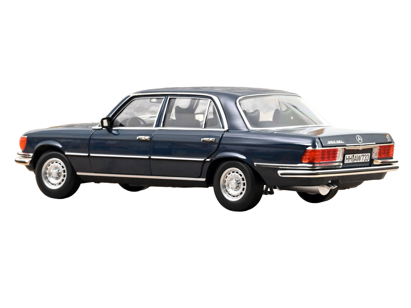 1979 Mercedes-Benz 350 SEL Hansa Blue 1/18 Diecast Model Car by Norev - Image 5