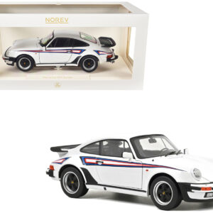 1980 Porsche 911 Turbo 3.3 White with Blue and Red Graphics 1/18 Diecast Model Car by Norev