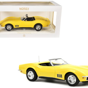 1969 Chevrolet Corvette Cabriolet Daytona Yellow 1/18 Diecast Model Car by Norev