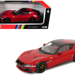 2024 Ferrari 12Cilindri Rosso Corsa Red with Black Top 1/18 Diecast Model Car by Polistil