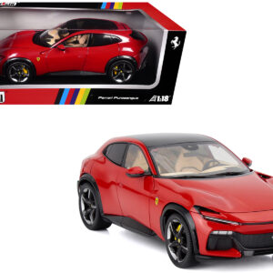 2022 Ferrari Purosangue Rosso Corsa Red with Black Top 1/18 Diecast Model Car by Polistil