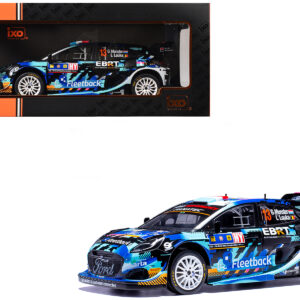 Ford Puma Rally1 #13 Gregoire Munster - Louis Louka "Central European Rally" (2023) 1/18 Diecast Model Car by IXO Models