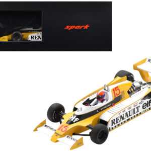 Renault RS11 #15 Jean-Pierre Jabouille "Equipe Renault Elf" Winner Formula One F1 "French GP" (1979) with Acrylic Display Case 1/18 Model Car by Spark