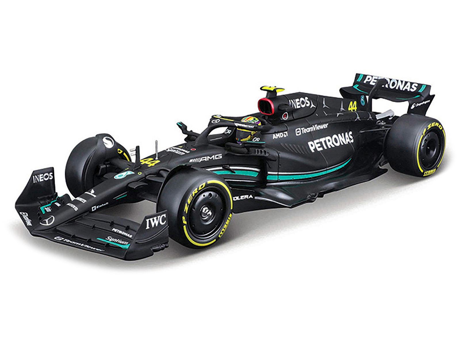 Mercedes-AMG F1 W14 E Performance #44 Lewis Hamilton "Petronas" Formula One F1 "World Championship" (2023) 1/24 Diecast Model Car by Bburago - Image 2
