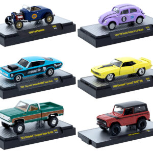 "Auto-Thentics" 6 piece Set Release 103 IN DISPLAY CASES Limited Edition 1/64 Diecast Model Cars by M2 Machines