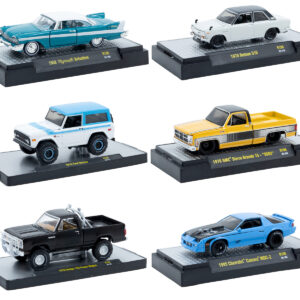 "Auto-Thentics" 6 piece Set Release 106 IN DISPLAY CASES Limited Edition 1/64 Diecast Model Cars by M2 Machines