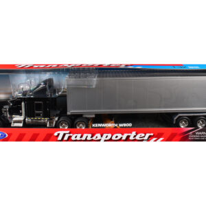 Kenworth W900 Truck Black with Gray Container 1/32 Diecast Model by Welly