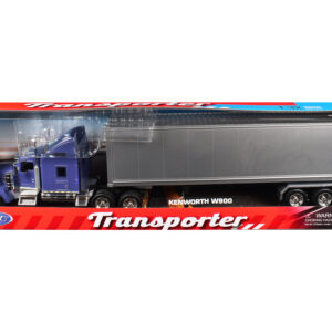 Kenworth W900 Truck Blue with Gray Container 1/32 Diecast Model by Welly