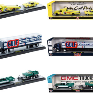 Auto Haulers Set of 3 Trucks Release 88 Limited Edition to 9600 pieces Worldwide 1/64 Diecast Models by M2 Machines