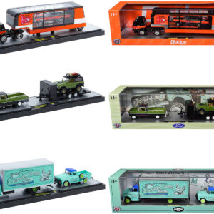 Auto Haulers Set of 3 Trucks Release 91 Limited Edition to 8000 pieces Worldwide 1/64 Diecast Model Cars by M2 Machines