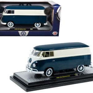 1960 Volkswagen Delivery Van Blue and White Limited Edition to 6650 pieces Worldwide 1/24 Diecast Model Car by M2 Machines