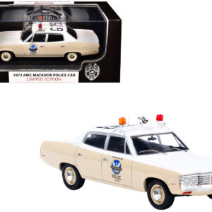 1972 AMC Matador Police Car "Phoenix Police Department" White and Beige 1/43 Diecast Model by Iconic Replicas