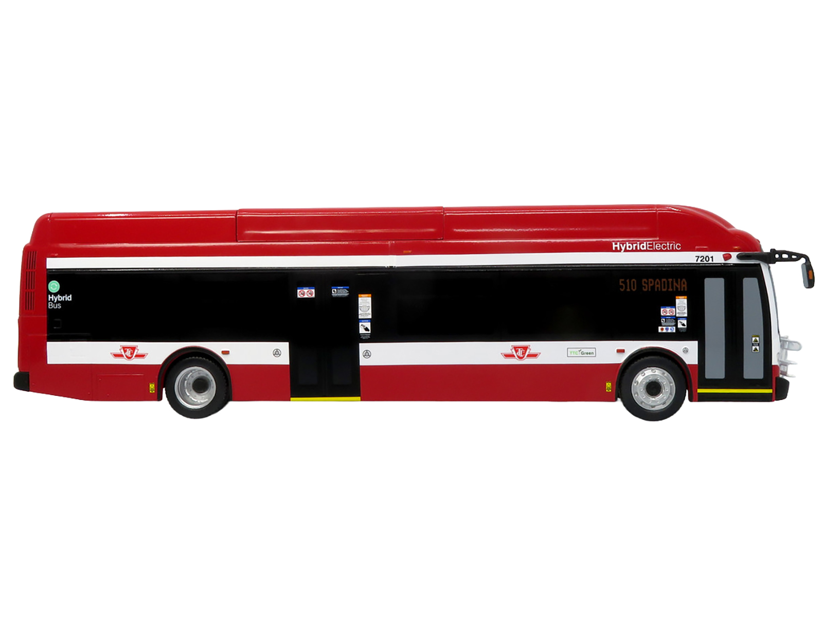 New Flyer Xcelsior Transit Bus Bank "TTC – Toronto Transit Commission" Red and White "The Bus & Motorcoach Collection" Limited Edition to 504 Pieces Worldwide 1/43 Model by Iconic Replicas - Image 2