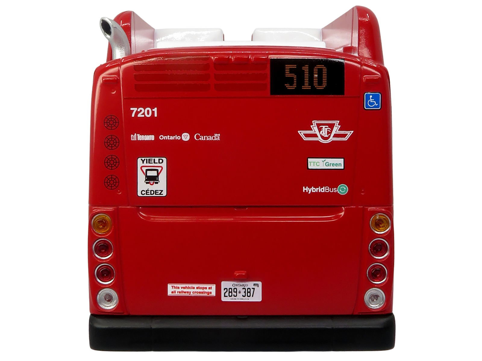 New Flyer Xcelsior Transit Bus Bank "TTC – Toronto Transit Commission" Red and White "The Bus & Motorcoach Collection" Limited Edition to 504 Pieces Worldwide 1/43 Model by Iconic Replicas - Image 5