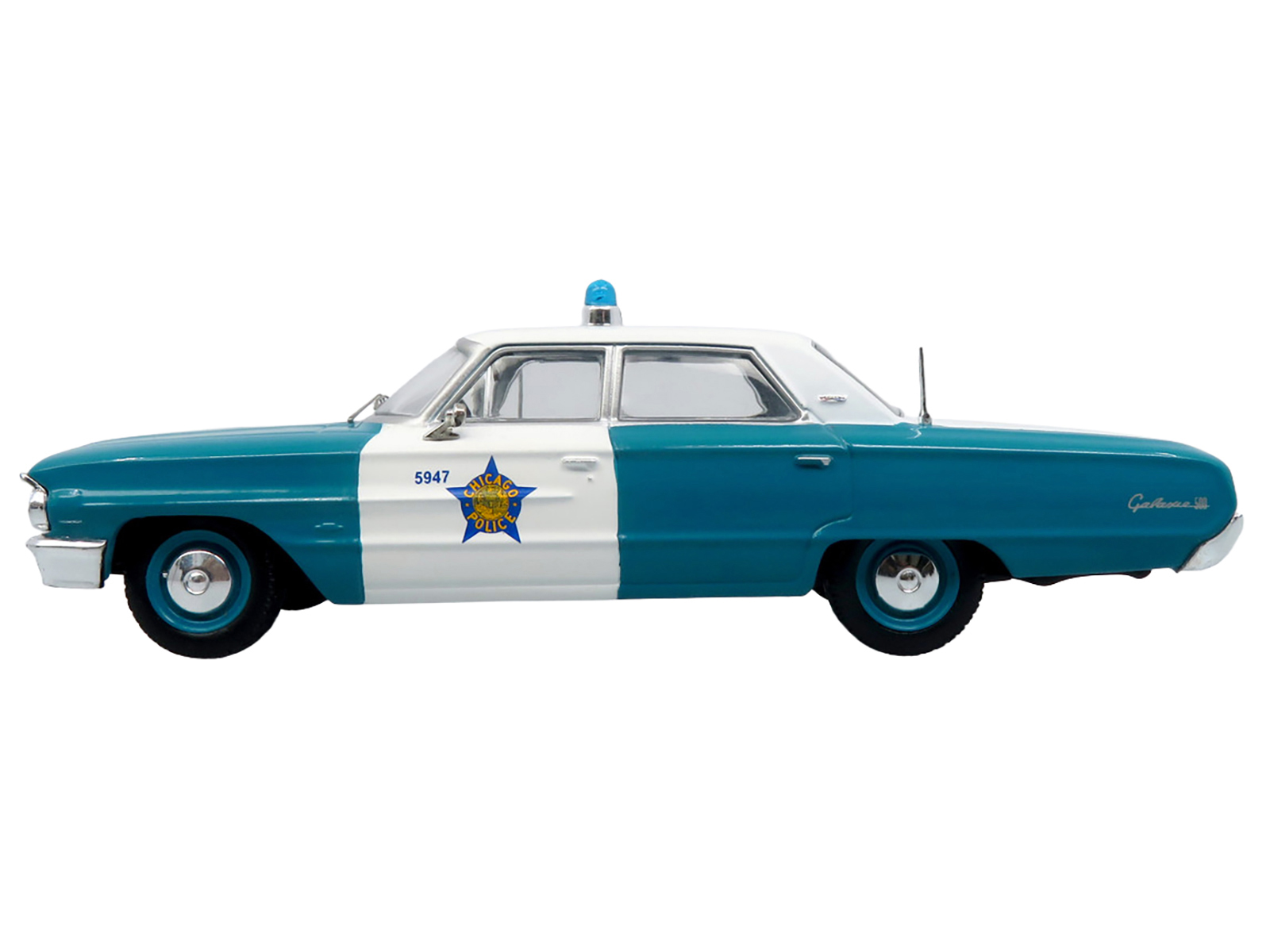 1964 Ford Galaxie 500 Police Car "Chicago Police Department" Blue and White "Five0" Series Limited Edition to 504 pieces Worldwide 1/43 Diecast Model by Iconic Replicas - Image 3