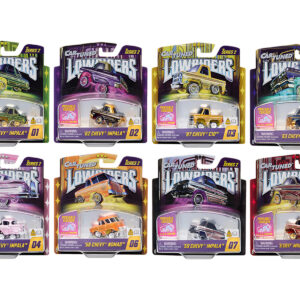 "Lowriders Show Glow" Series 2 Set of 8 Pieces Diecast Model Cars by CarTuned