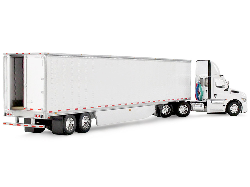 Freightliner Fifth Generation Cascadia Day Cab and 53' Utility Trailer with Skirts White 1/64 Diecast Model by DCP/First Gear - Image 5