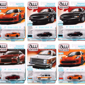 Auto World Premium 2024 Set A of 6 pieces Release 2 1/64 Diecast Model Cars by Auto World