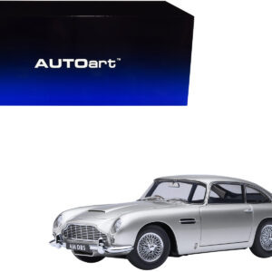 Aston Martin DB5 RHD (Right Hand Drive) Birch Silver 1/18 Model Car by Autoart
