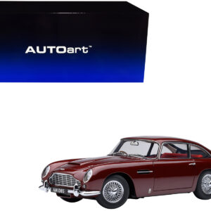 Aston Martin DB5 RHD (Right Hand Drive) Dubonnet Rosso Red Metallic 1/18 Model Car by Autoart