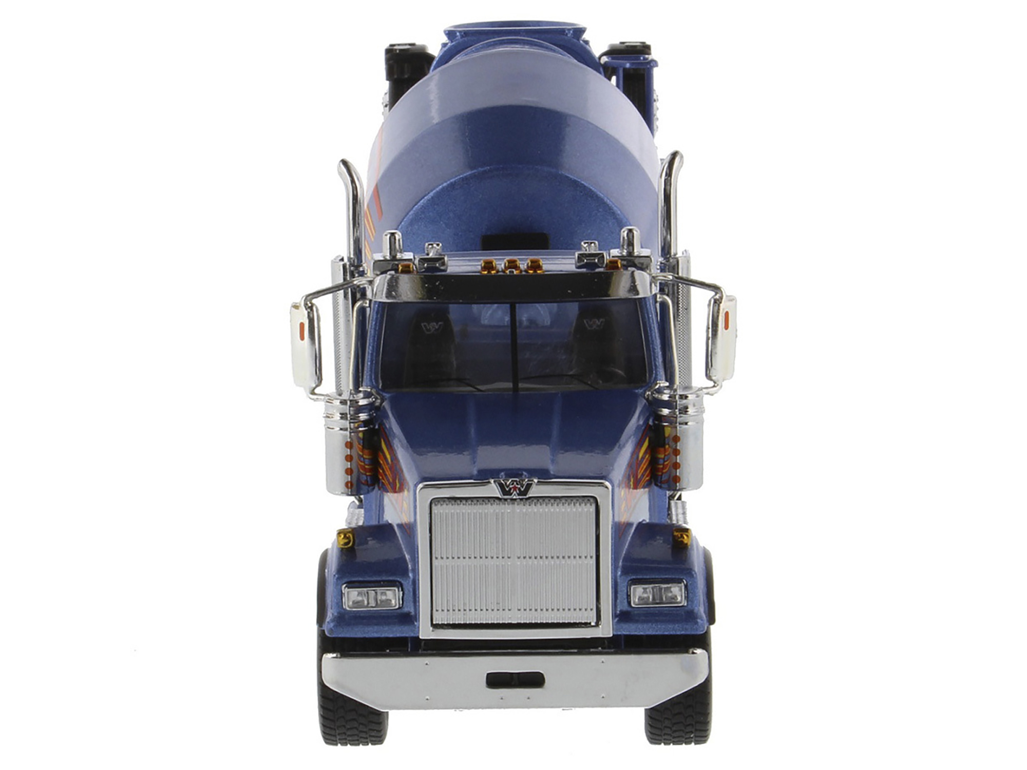 Western Star 4900 with Bridgemaster McNeilus Mixer Blue Metallic "Transport Series" 1/50 Diecast Model by Diecast Masters - Image 4