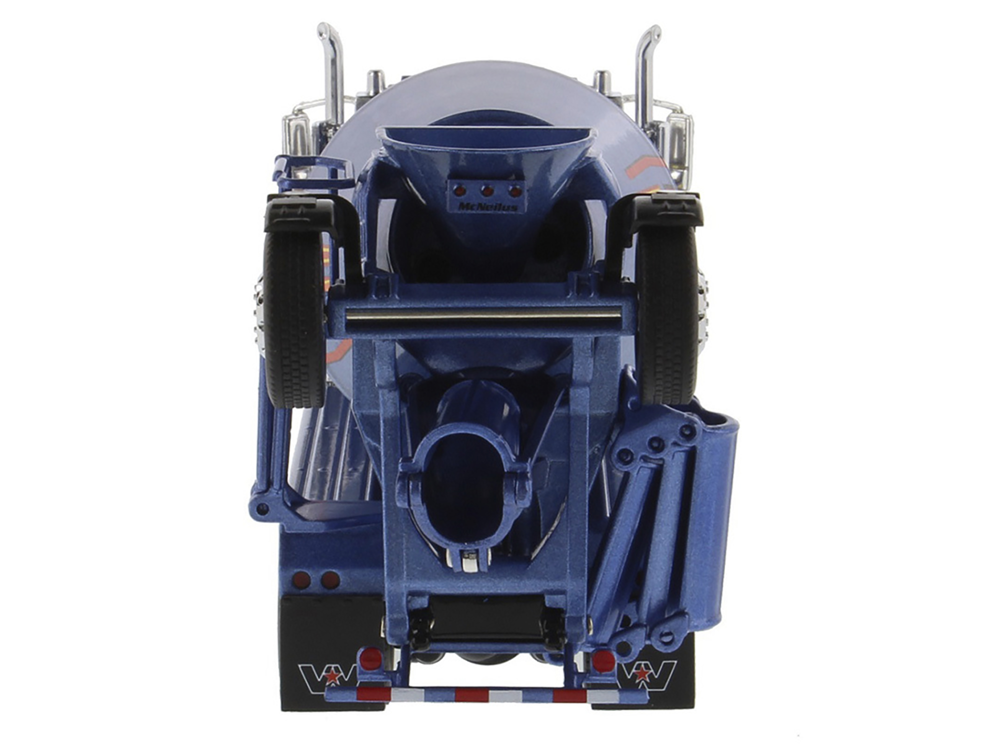 Western Star 4900 with Bridgemaster McNeilus Mixer Blue Metallic "Transport Series" 1/50 Diecast Model by Diecast Masters - Image 5